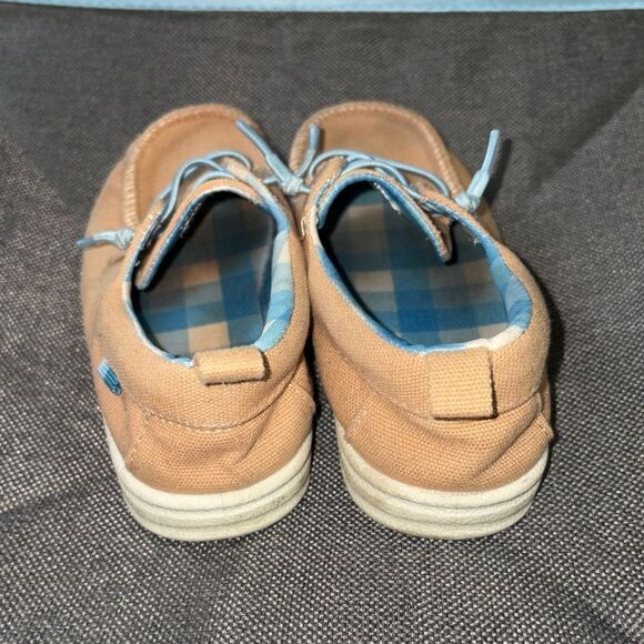 Little boy, size 11 cat & jack tan “hey dude like shoe”-some markings - Picture 4 of 7